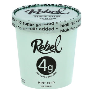 Rebel Creamery Ice Cream Mint Chip 8/1 PINT [UNFI #02329423] [ebt]