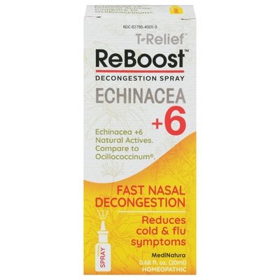 Reboost-Medinatura Decongestion Spray Echinacea +6 1/.68 OZ [UNFI-CARLISLE #1640663]