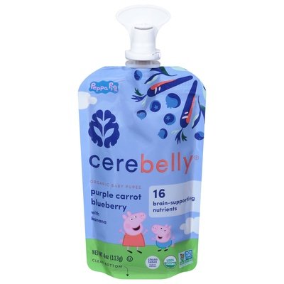 Cerebelly Baby Puree Purple Carrot Blueberry Organic 6/4 OZ [UNFI-CARLISLE #2683340] [ebt]