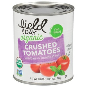 Field Day Tomatoes Organic Crushed Vine-Ripened 12/28 OZ [UNFI #1881812] [ebt]