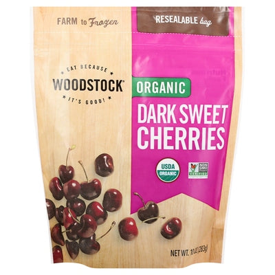 Woodstock Dark Sweet Cherries Organic 12/10 OZ [UNFI #559237] [ebt]