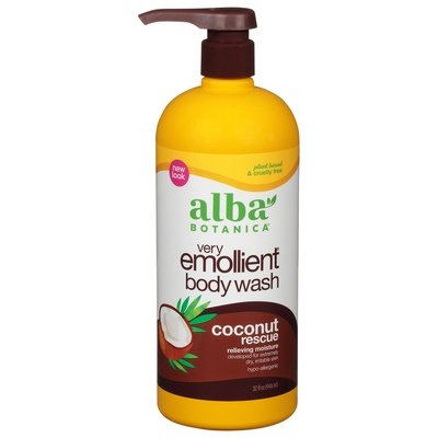 Alba Botanica Body Wash Very Emollient Coconut Rescue 1/32 OZ [UNFI-CARLISLE #2113330]