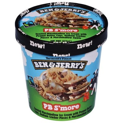 Ben & Jerrys Ice Cream Pb Smore 8/PINT [UNFI #3054251] [ebt]