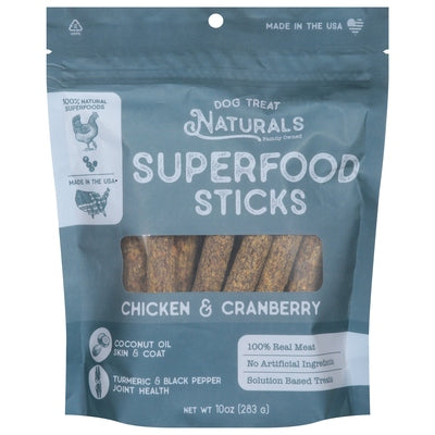 Dog Treat Naturals Superfood Sticks Chicken & Cranberry 6/10 OZ [UNFI-CARLISLE #3022977]