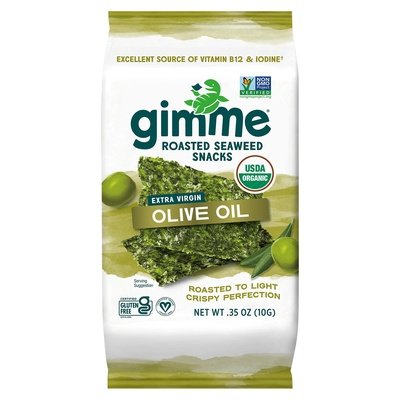 Gimme Seaweed Snacks Roasted Extra Virgin Olive Oil 12/.35 OZ [UNFI #2171254] [ebt]