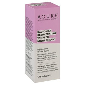 Acure Night Cream Whipped Rejuvenating Radically 1/1.7 OZ [UNFI-CARLISLE #2344240]