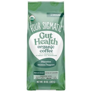 Four Sigmatic Coffee Organic Ground Medium Roast Gut Health 8/10 OZ [UNFI #03120748] [ebt]