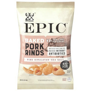 Epic Pork Rinds Pink Himalayan + Sea Salt Baked 3/5 OZ [UNFI #2732782] [ebt]