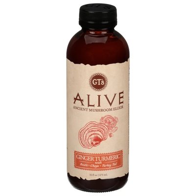 Gts Ancient Mushroom Elixir Ginger Turmeric 12/16 OZ [UNFI #2226470] [ebt] D
