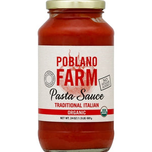 Poblano Farm Pasta Sauce Organic Traditional Italian 12/24 OZ [UNFI #0655332] [ebt]