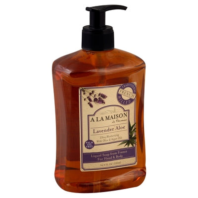 A La Maison Liquid Soap For Hand & Body Lavender Aloe 16.9 OZ [UNFI #0702852] T
