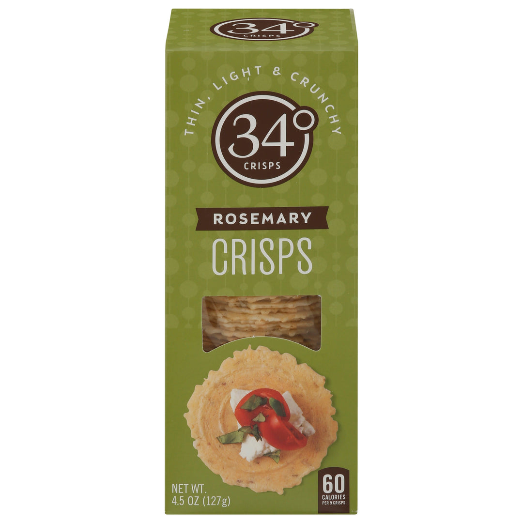 34 Degrees Crisps Rosemary 12/4.5 OZ [UNFI #2852499] [ebt]