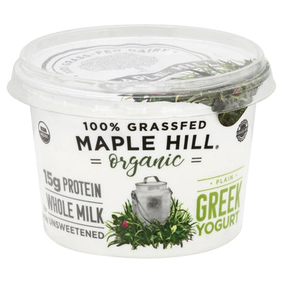 Maple Hill Creamery Yogurt Organic Greek Plain 6/16 OZ [UNFI #1644764] [ebt]