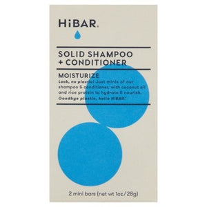 Hibar Shampoo + Conditioner Solid Moisturize Mini 1/1 OZ [UNFI-CARLISLE #2877959]