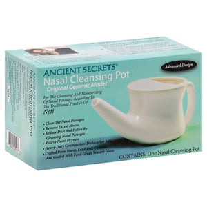 Ancient Secrets Nasal Cleansing Pot Original Ceramic Model 1/CT [UNFI-CARLISLE #201772]