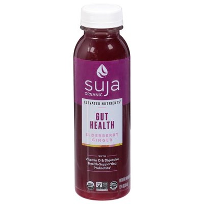 Suja Fruit Juice Drink Gut Health Elderberry Ginger 6/12 OZ [UNFI #2692465] [ebt]