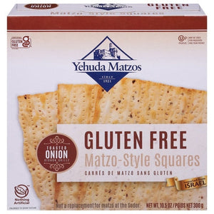 Yehuda Matzo-Style Squares Gluten Free Toasted Onion 12/10.5 OZ [UNFI #1019470] [ebt]