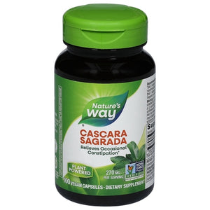 Natures Way Cascara Sagrada 270 mg Vegan Capsules 1/100 VCAP [UNFI-CARLISLE #0372201]