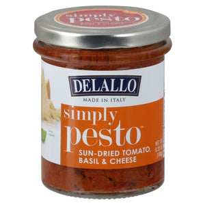 Delallo Pesto Sun-Dried Tomato Basil & Cheese 6/6.35 OZ [UNFI #01281393] [ebt]