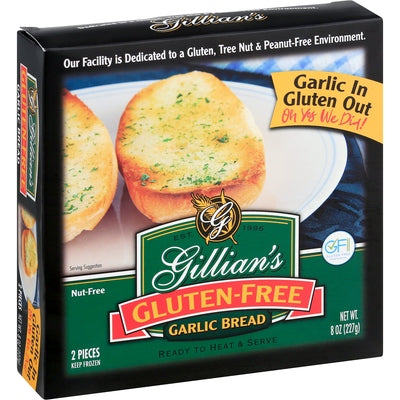 Gillians Foods Garlic Bread Gluten Free 8/8 OZ [UNFI #01248582] [ebt]