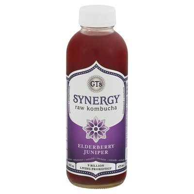 Gts Kombucha Raw Elderberry Juniper 12/16 OZ [UNFI #2931996] [ebt] D