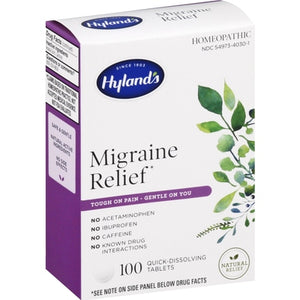 Hylands Migraine Relief Quick-Dissolving Tablets 3/100 TAB [UNFI-CARLISLE #2999779]