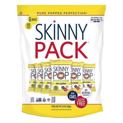 Skinnypop Popcorn Popcorn White Cheddar Flavor Skinny Pack 10/6/.65 OZ [UNFI #1688845] [ebt]