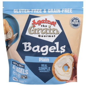 Against The Grain Bagels Gluten-Free & Grain-Free Plain Crispy & Chewy 8/11.1 OZ [UNFI #03104437] [ebt]