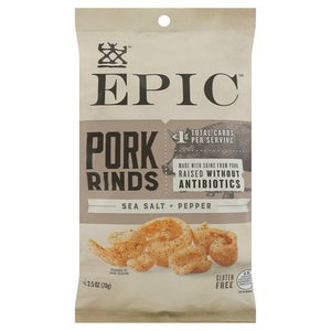 Epic Pork Rinds Sea Salt + Pepper 12/2.5 OZ [UNFI #2099281] [ebt]