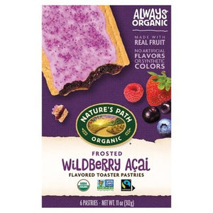 Natures Path Toaster Pastries Frosted Wildberry Acai 12/11 OZ [UNFI #0194019] [ebt]