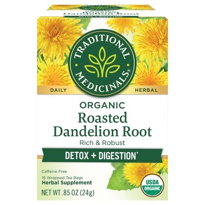Traditional Medicinals Herbal Supplement Organic Roasted Dandelion Root Tea Bags 6/16 BAG [UNFI #517441] [ebt]