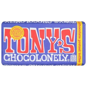 Tonys Chocolonely Milk Chocolate Chocolate Pretzel Toffee 15/6.35OZ [UNFI #2377695] [ebt]