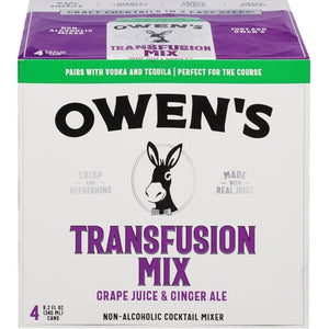 Owens Craft Mixers Cocktail Mixer Non-Alcoholic Transfusion Mix 6/4/8.5 OZ [UNFI #02644466] [ebt]