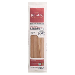 Delallo Linguine Organic Whole Wheat No. 06 Cut 16/1 LB [UNFI #0206060] [ebt]
