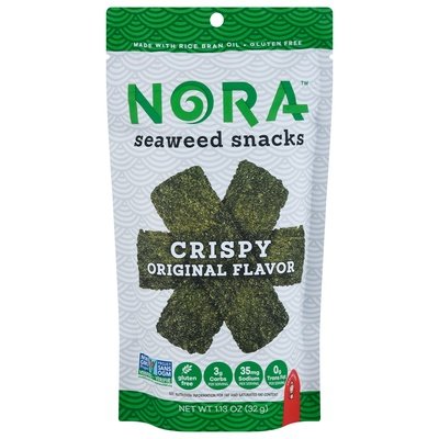 Nora Snacks Seaweed Snacks Original Flavor Crispy 12/1.13 OZ [UNFI #2454841] [ebt]
