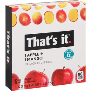 Thats It Fruit Bar Apple + Mango 6/5/1.2 OZ [UNFI #02868099] [ebt]