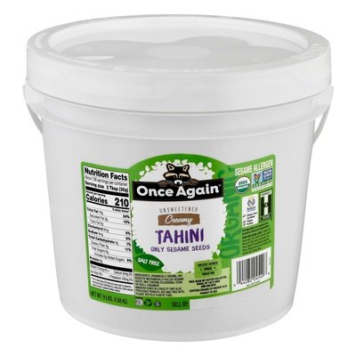 Once Again Tahini Salt Free Unsweetened Creamy 9 Lb [UNFI #0252155] [ebt]