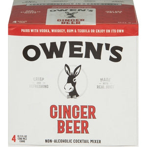 Owens Cocktail Mixer Non-Alcoholic Ginger Beer 6/4/8.2 OZ [UNFI #02898583] [ebt]