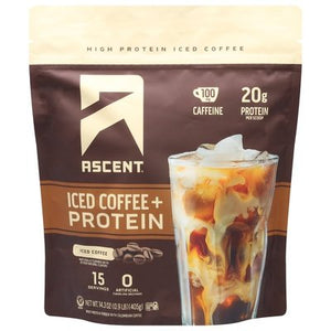 Ascent Whey Protein Powder Iced Coffee + Protein 1/14.3 OZ [UNFI-CARLISLE #3034980] [ebt]
