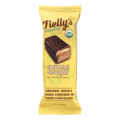 Nellys Organics Bars Organic Caramel Nougat With Peanuts & Nuts 9/1.6 OZ [UNFI #2220242] [ebt]