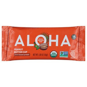 Aloha Protein Bars Organic Peanut Butter Cup 12/1.98 OZ [UNFI-CARLISLE #2795516] [ebt]