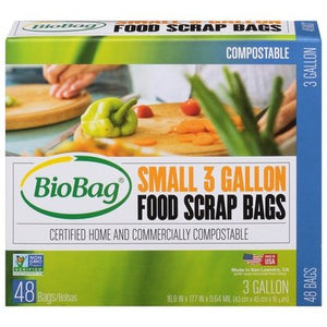 Biobag Food Scrap Bags Compostable Small 3 Gallon 12/48 CT [UNFI #1611706]