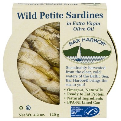 Bar Harbor Sardines Petite Wild In Extra Virgin Olive Oil 12/4.2 OZ [UNFI #2595866] [ebt]