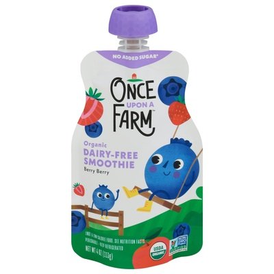 Once Upon A Farm Smoothie Dairy-Free Organic Berry Berry 8/4.0 OZ [UNFI #2356376] [ebt]