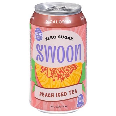 Swoon Iced Tea Zero Sugar Peach 12/12 OZ [UNFI #2762680] [ebt]
