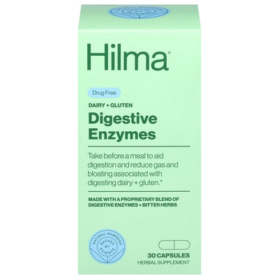 Hilma Digestive Enzymes Dairy + Gluten Capsules 1/30 CT [UNFI-CARLISLE #3033404]