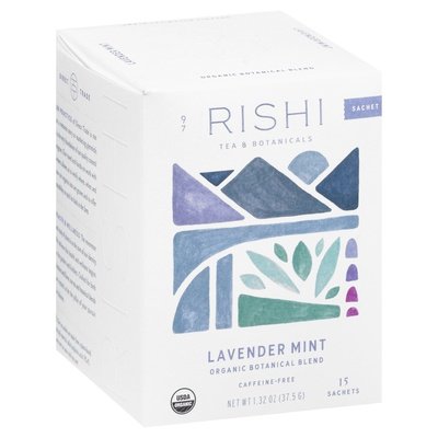 Rishi Tea Tea Organic Caffeine-Free Lavender Mint Sachets 6/15 BAG [UNFI #2534162] [ebt]