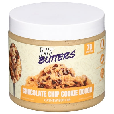 Fit Butters Cashew Butter Chocolate Chip Cookie Dough 6/16 OZ [UNFI #02998615] [ebt]