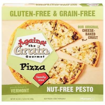Against The Grain Gourmet Pizza Nut-Free Pesto Family Size 6/22.4 OZ [UNFI #2893436] [ebt]