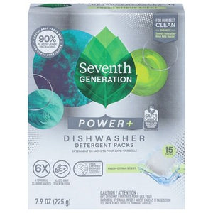 Seventh Generation Dishwasher Detergent Packs Fresh Citrus Scent 15 Packs 6/15 CT [UNFI #2926335]